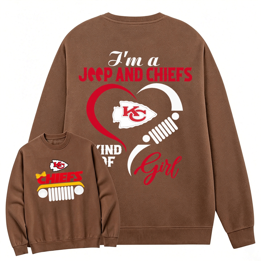 Kansas City Chiefs I’m A Jp And Cowboys Girl Cotton Sweatshirt