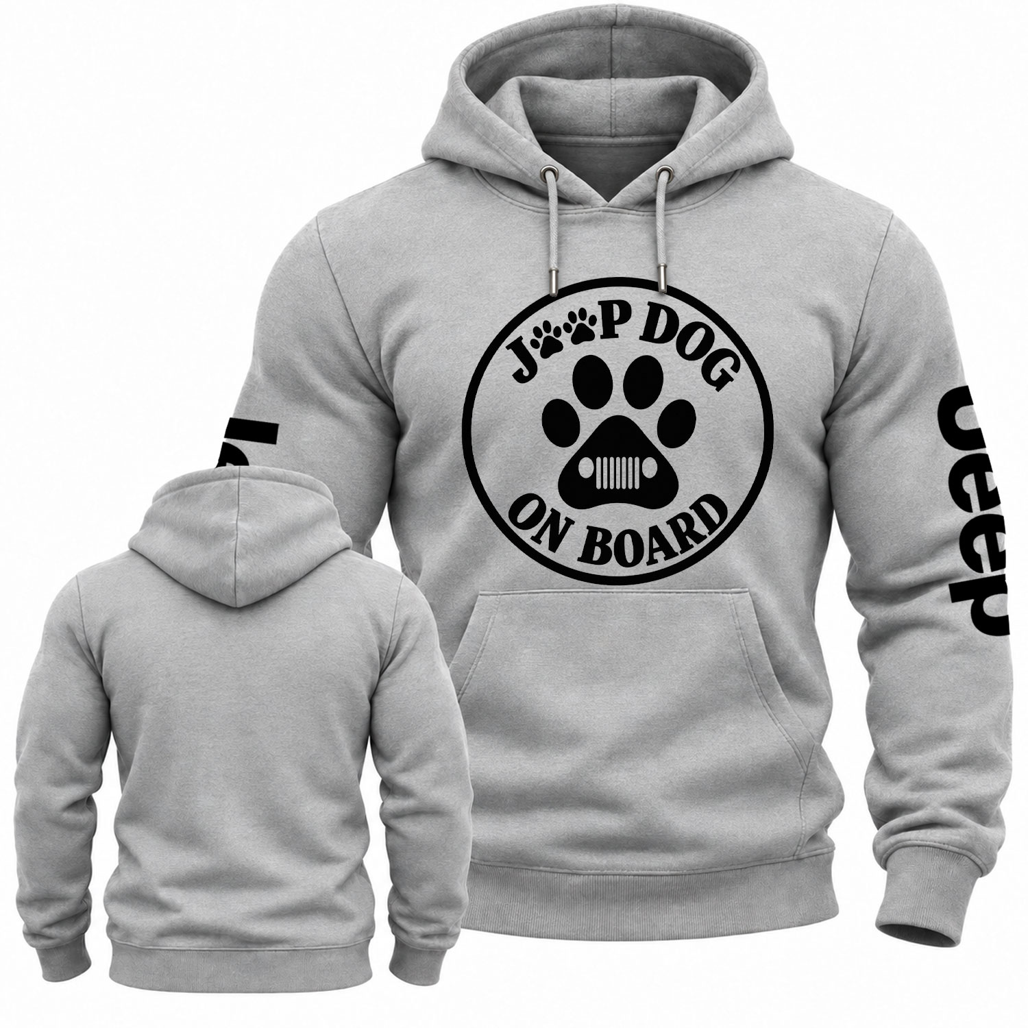 Jp Dog On Board Cotton Hoodie