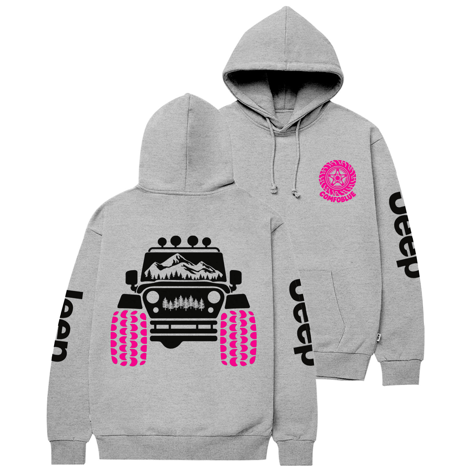 Mountain Scene Jp Cotton Hoodie