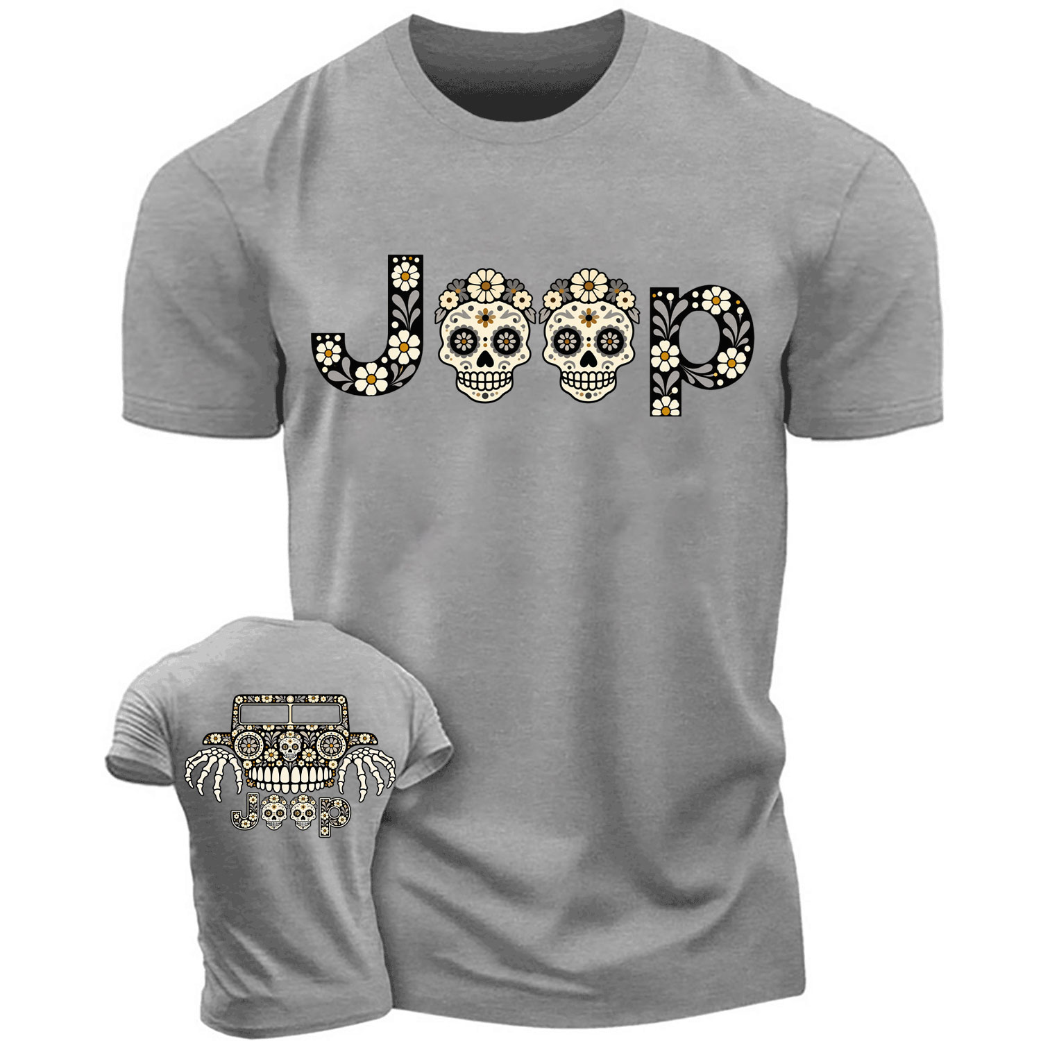 Floral Calavera Jp Cotton T-shirt