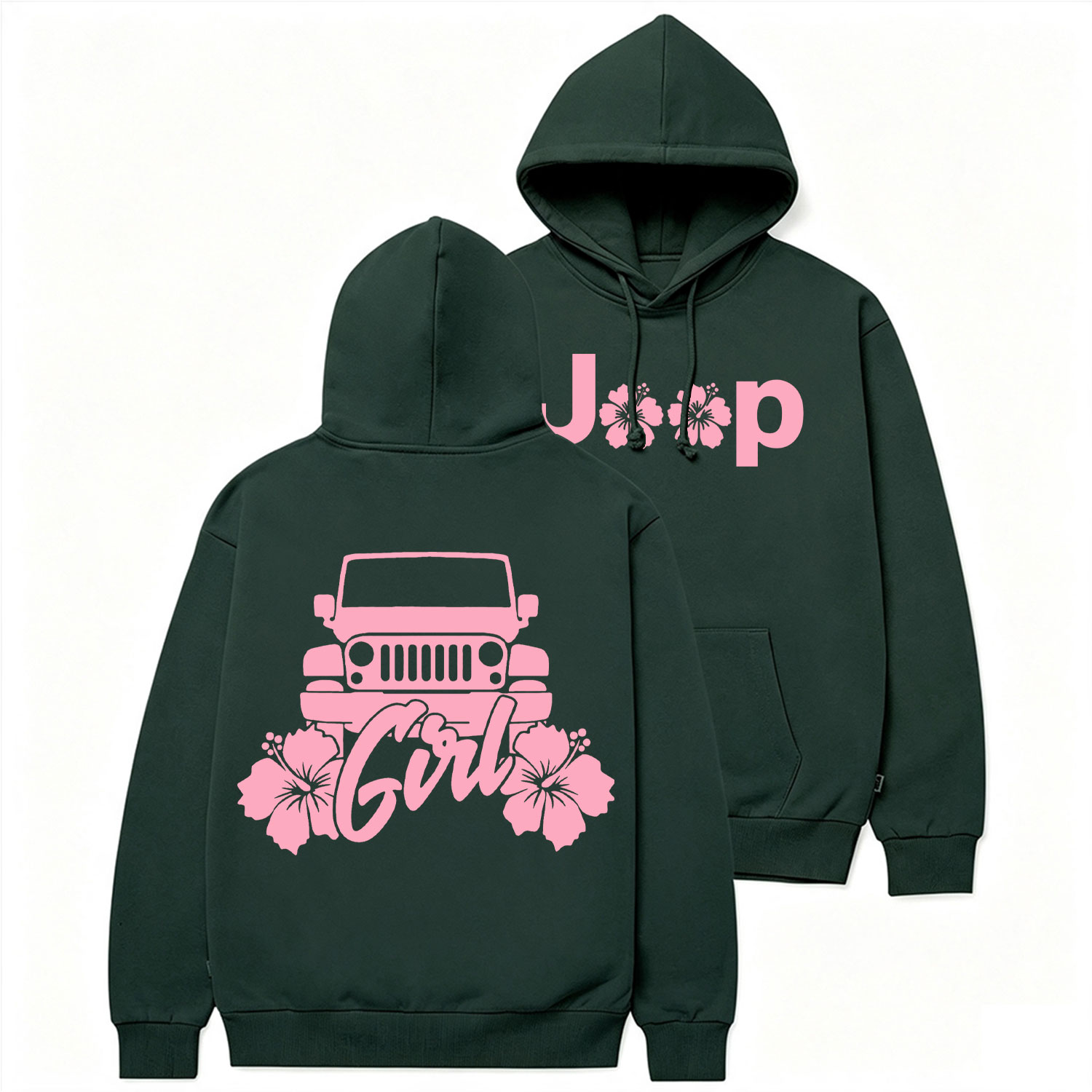 Hibiscus Flower Jp Girl Cotton Hoodie