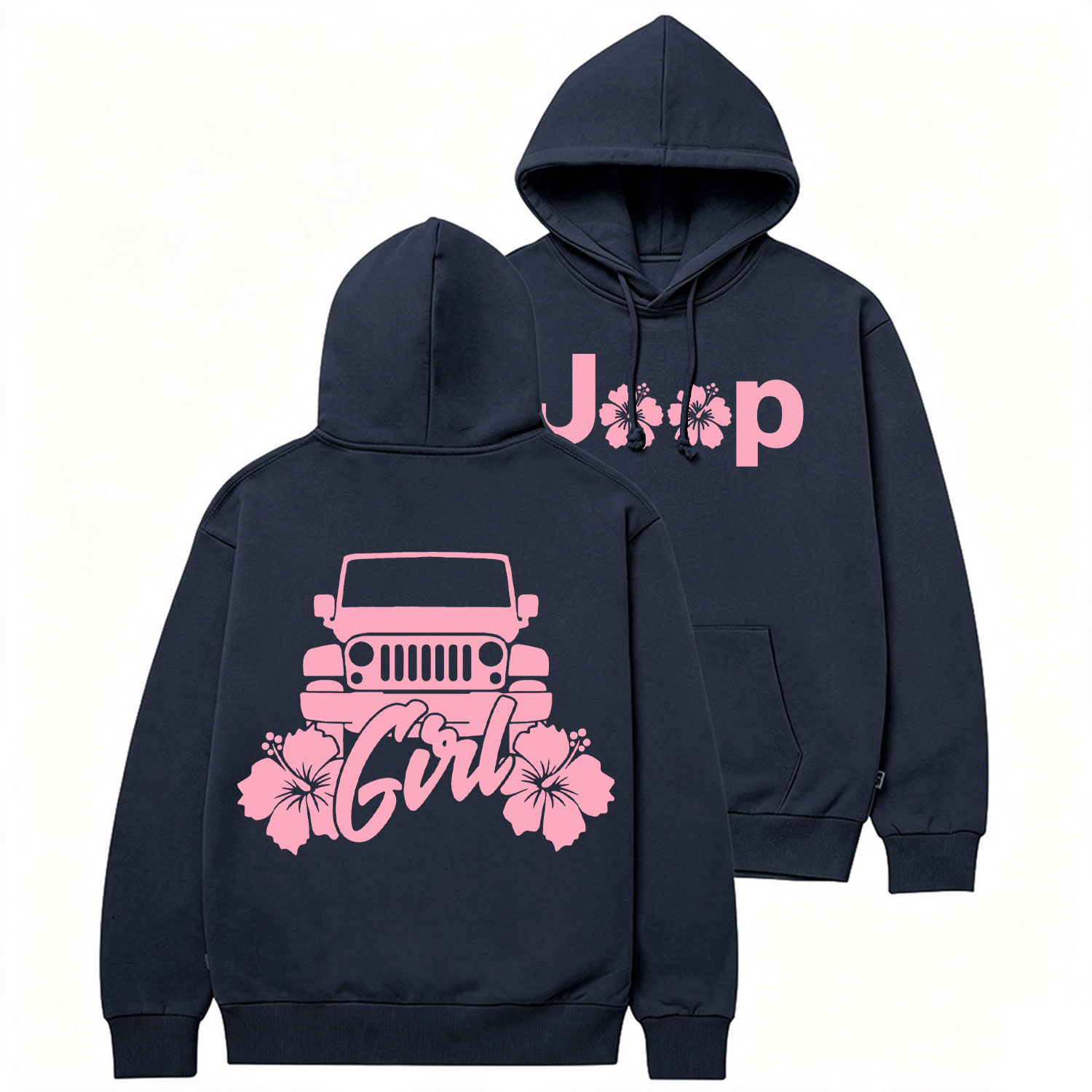 Hibiscus Flower Jp Girl Cotton Hoodie