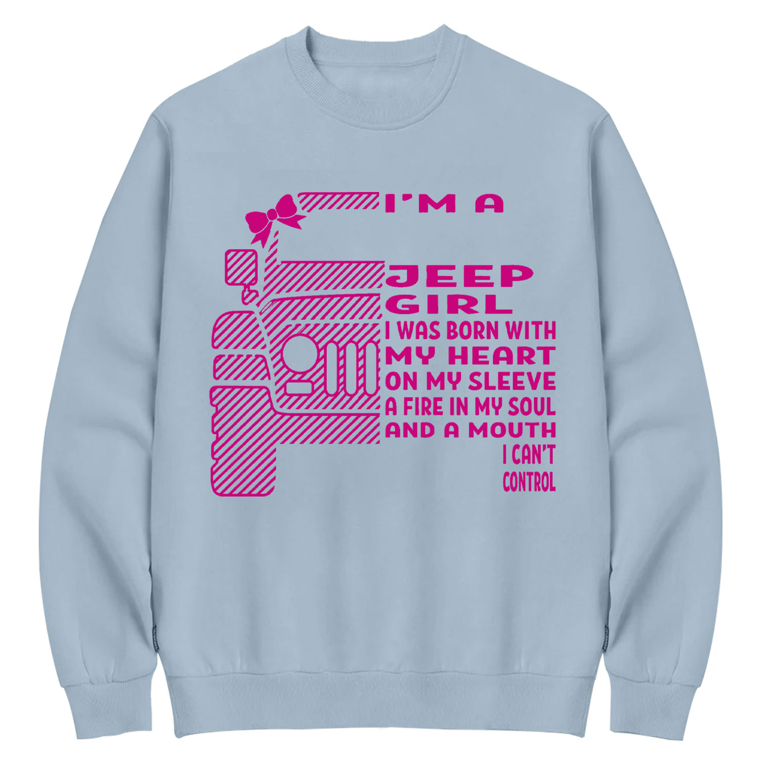 I'm A Jp Girl Bow Cotton Sweatshirt
