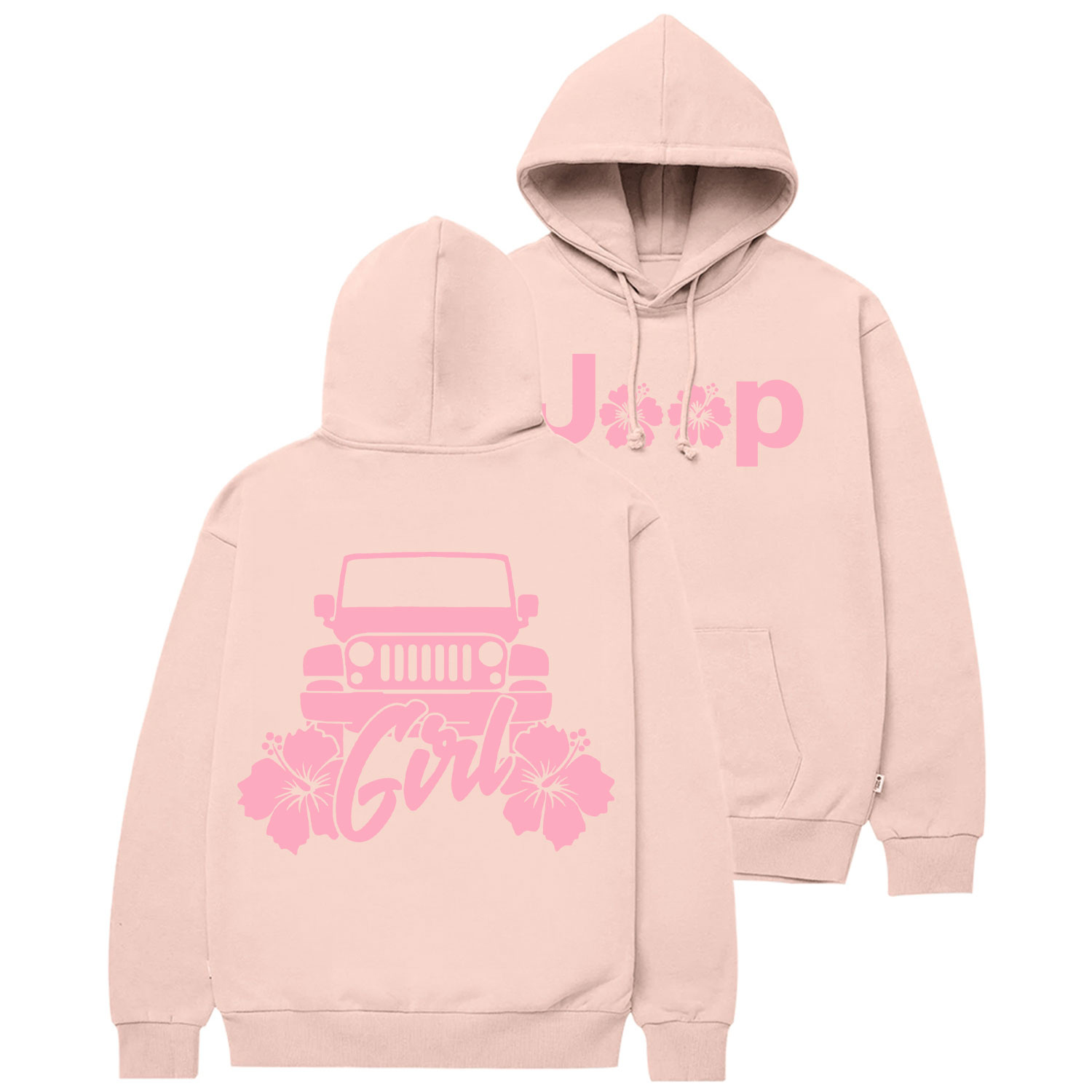 Hibiscus Flower Jp Girl Cotton Hoodie