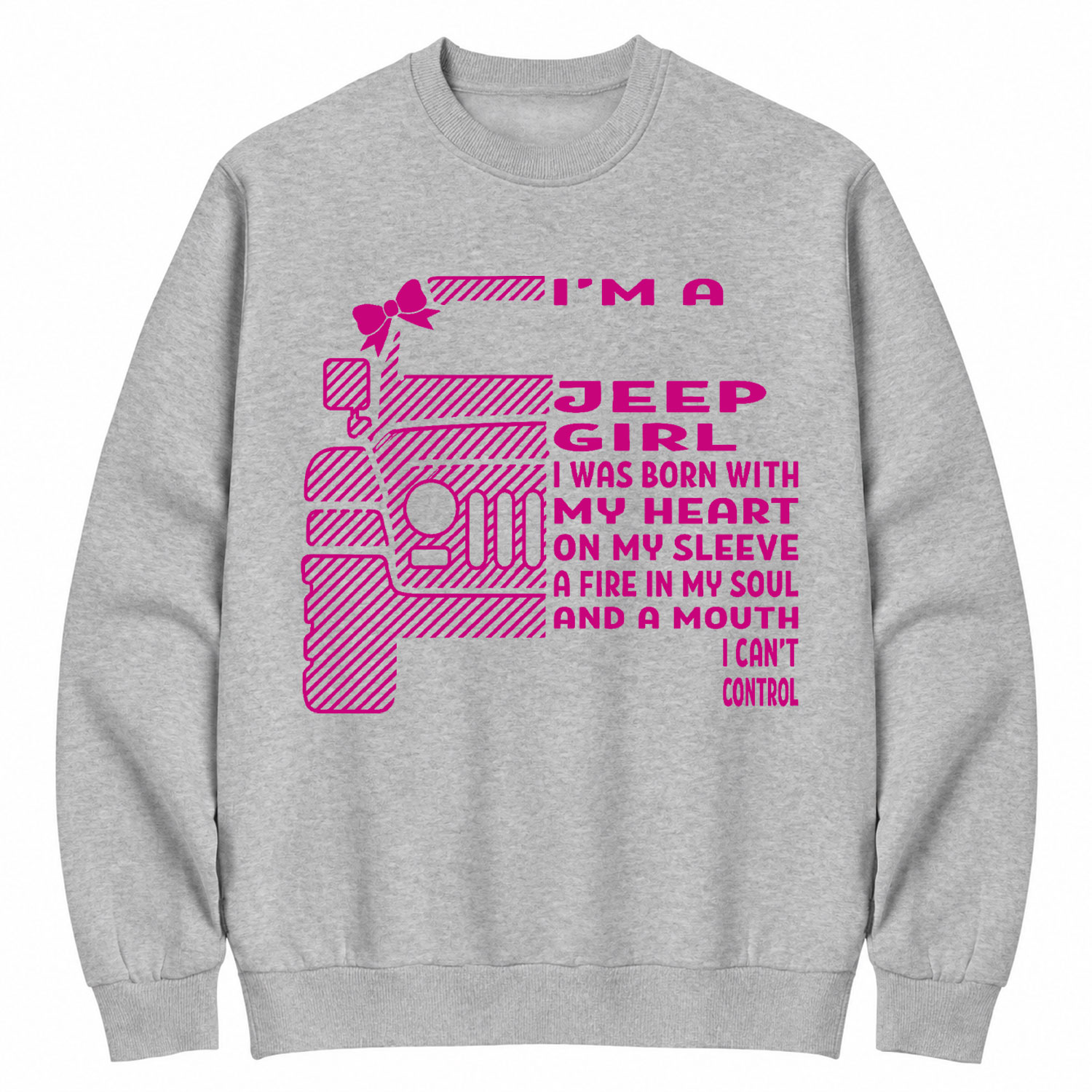 I'm A Jp Girl Bow Cotton Sweatshirt