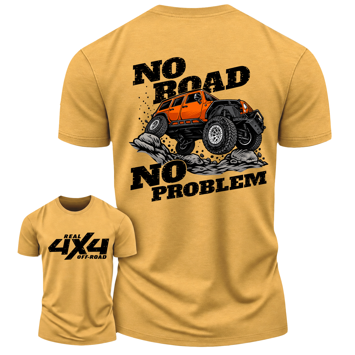 No Road No Problem Real 4X4 Offroad Cotton T-shirt