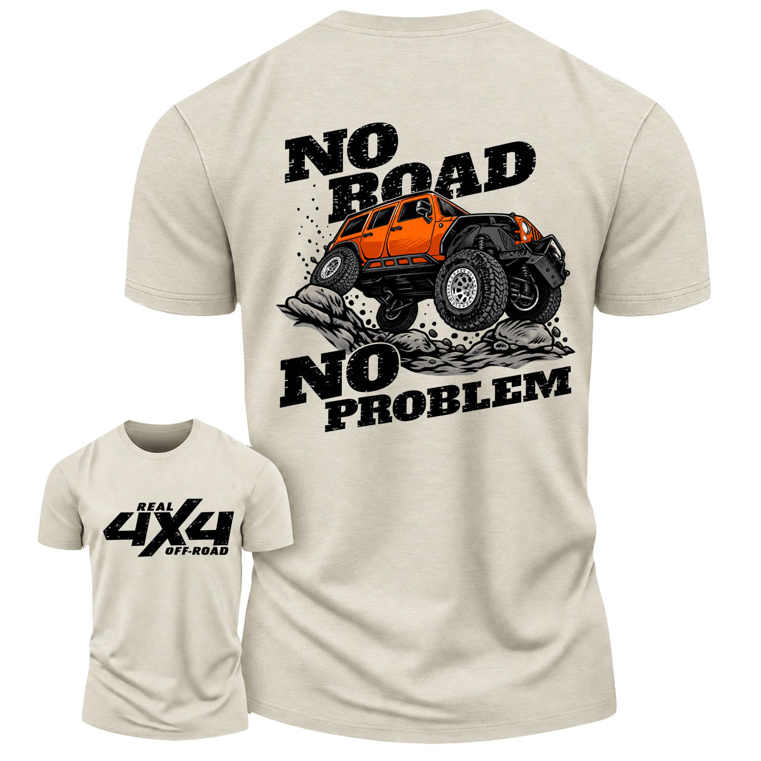 No Road No Problem Real 4X4 Offroad Cotton T-shirt