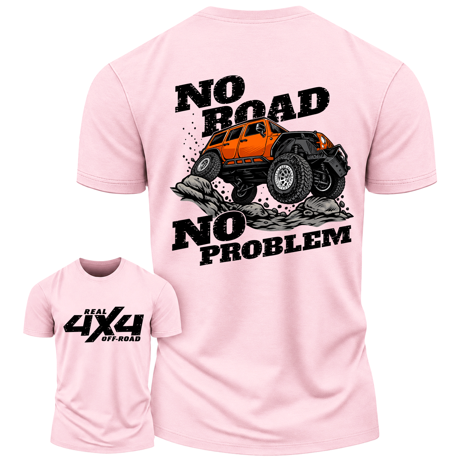 No Road No Problem Real 4X4 Offroad Cotton T-shirt
