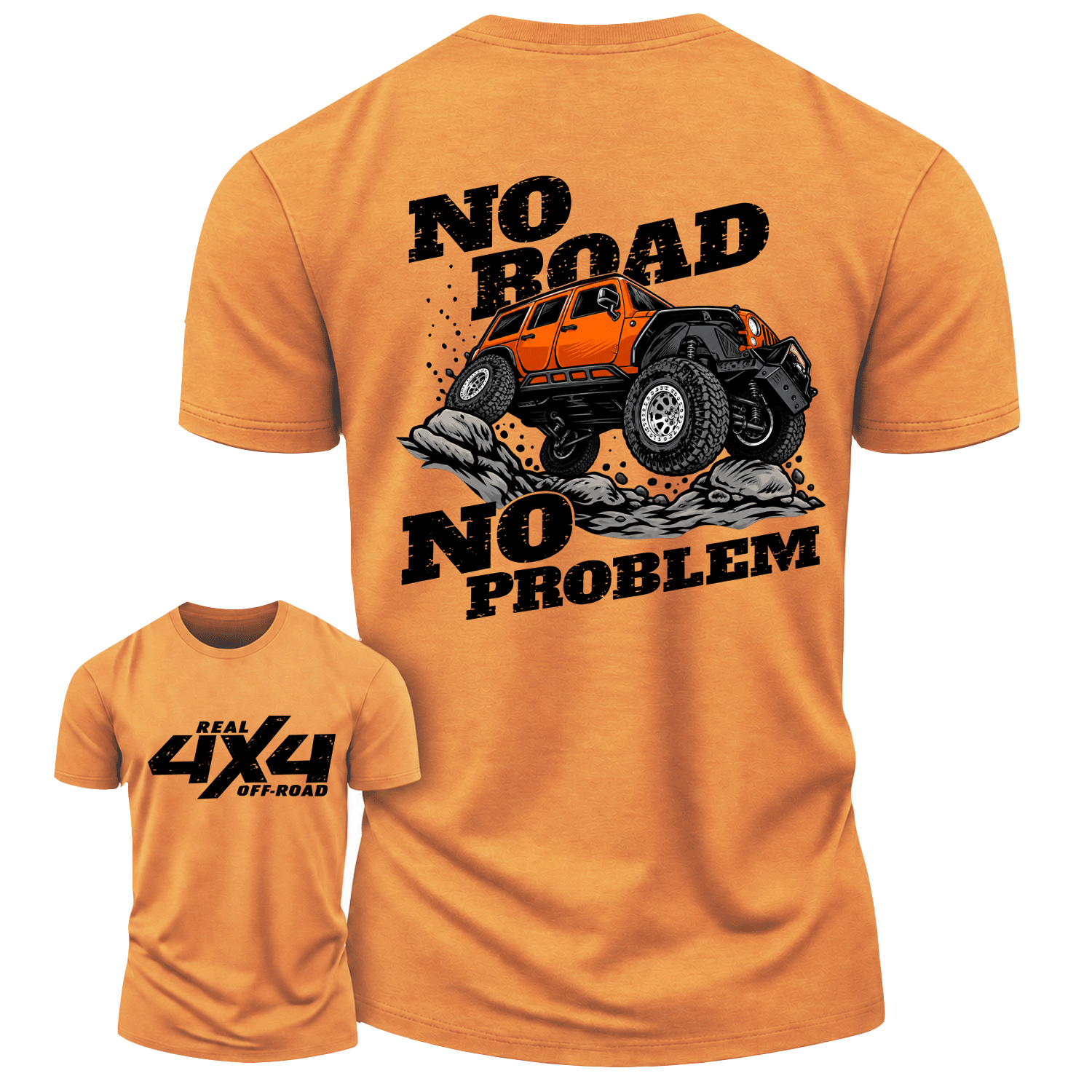 No Road No Problem Real 4X4 Offroad Cotton T-shirt