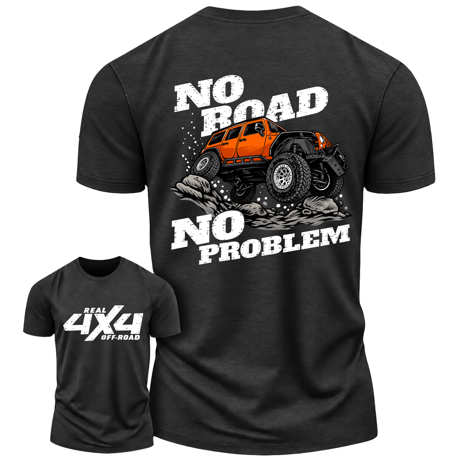 No Road No Problem Real 4X4 Offroad Cotton T-shirt