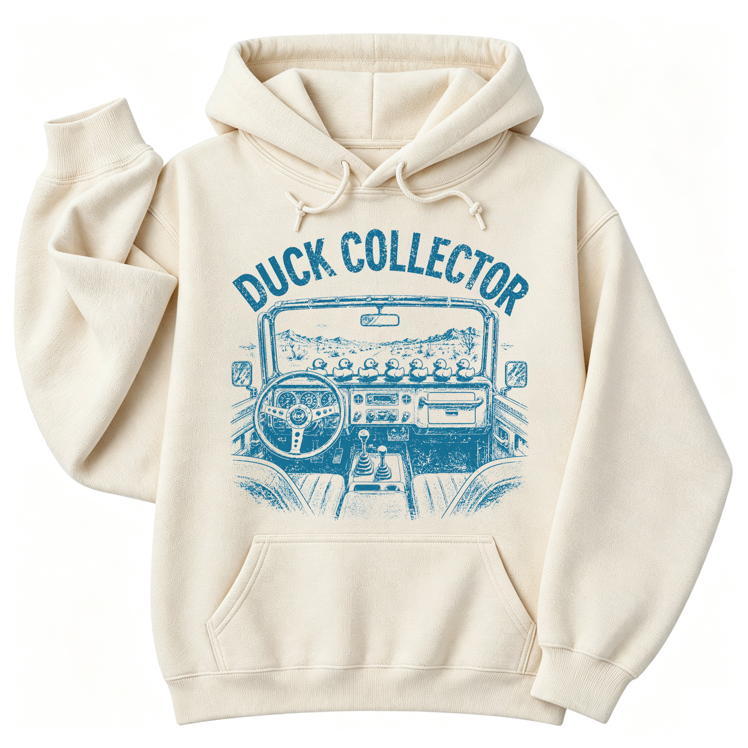 Duck Collector Vintage OffRoad Duck Unisex Casual Hoodie