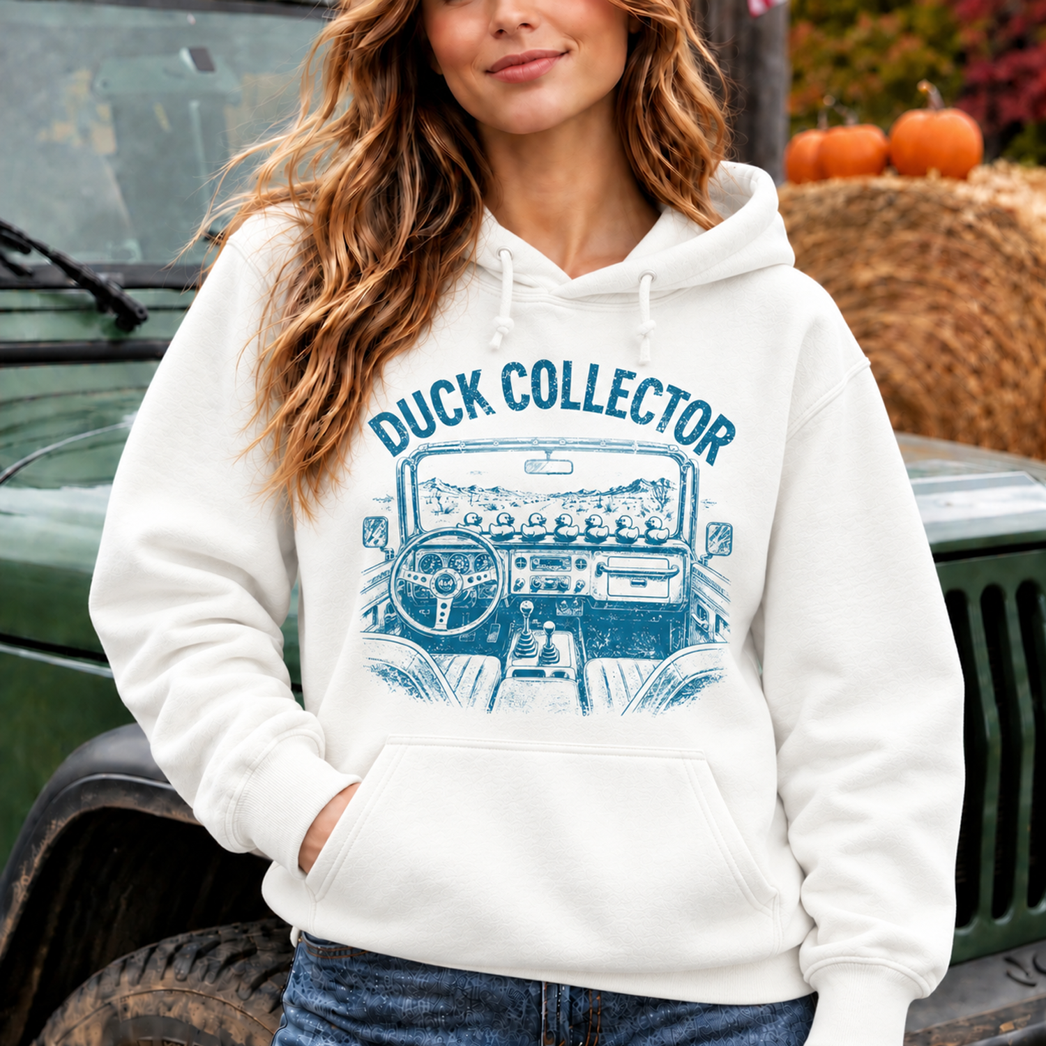 Duck Collector Vintage OffRoad Duck Unisex Casual Hoodie
