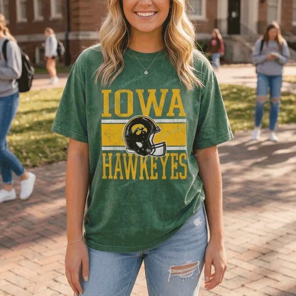 Iowa Hawkeyes On The Ball Washed T-Shirt