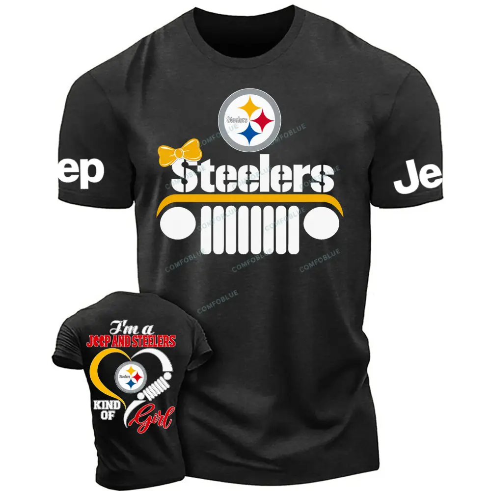 Pittsburgh Steelers I’m a Jp and Cowboys girl Cotton T-shirt Cotton T-shirt