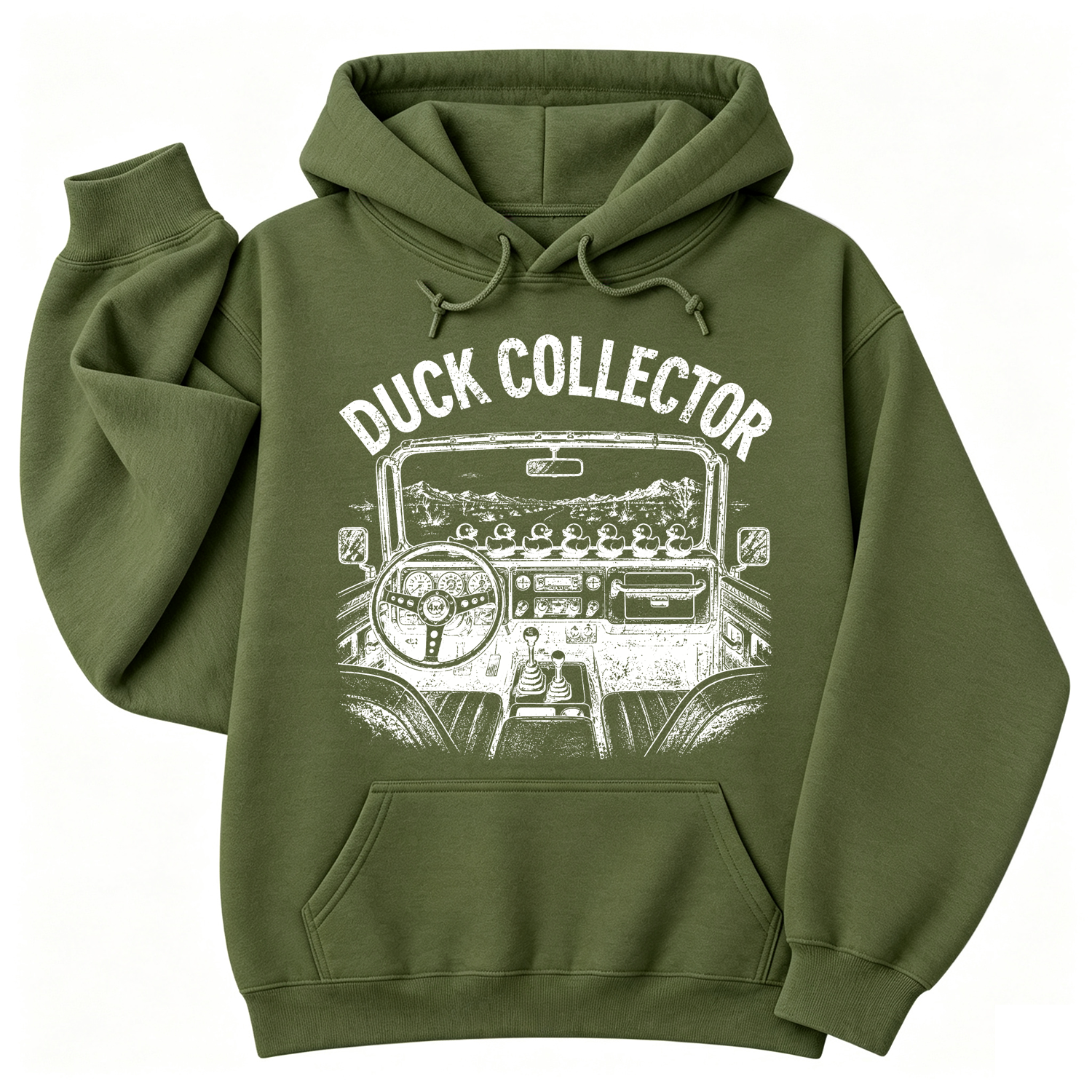 Duck Collector Vintage OffRoad Duck Unisex Casual Hoodie