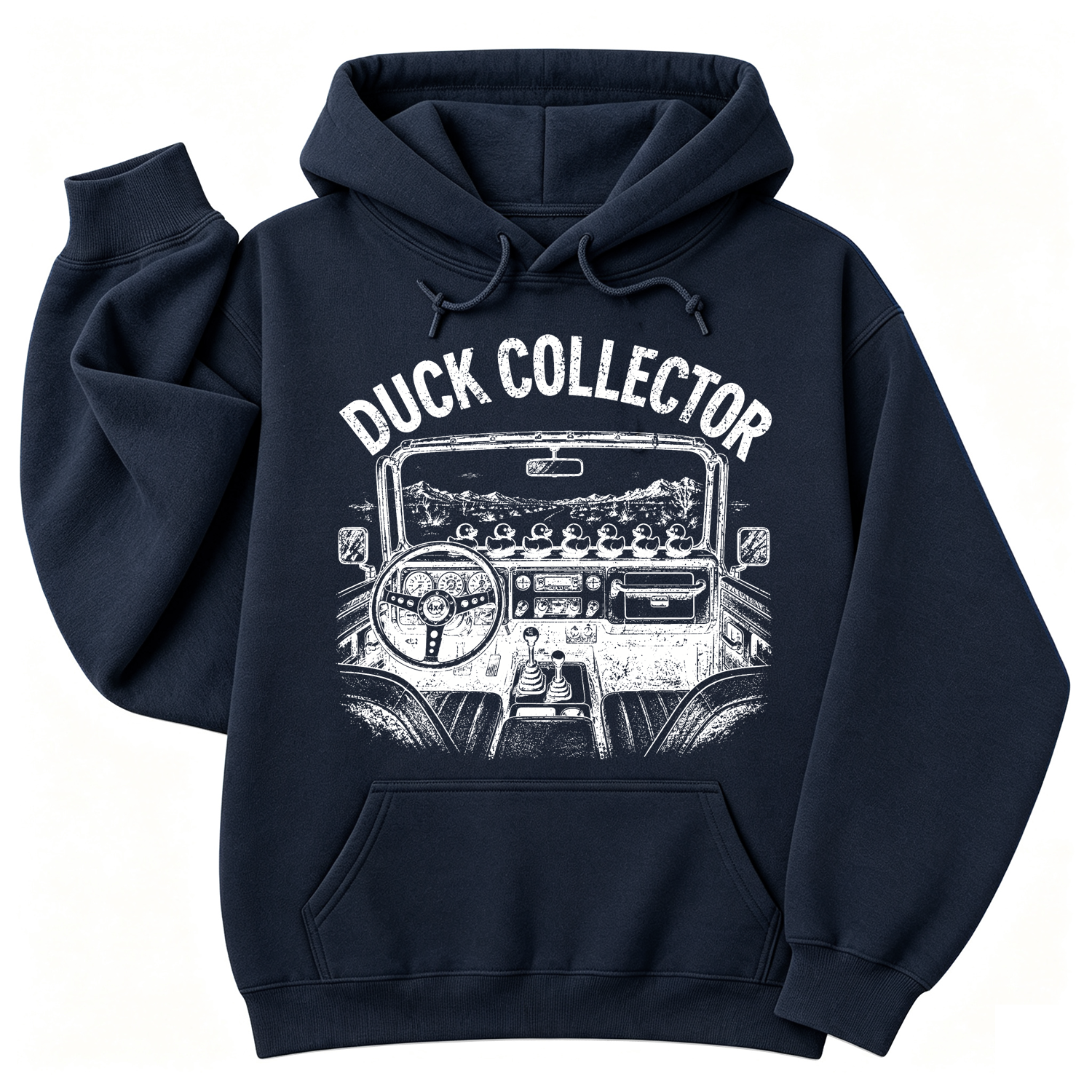 Duck Collector Vintage OffRoad Duck Unisex Casual Hoodie