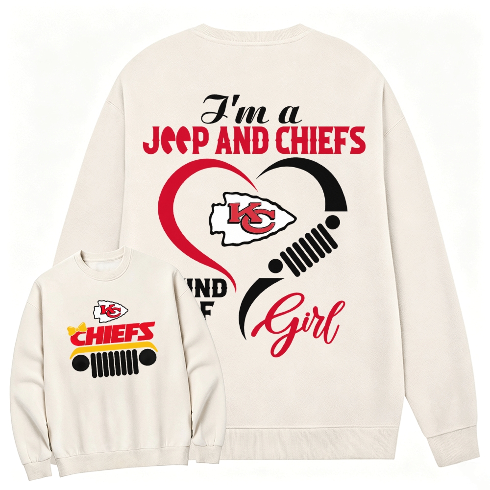 Kansas City Chiefs I’m A Jp And Cowboys Girl Cotton Sweatshirt