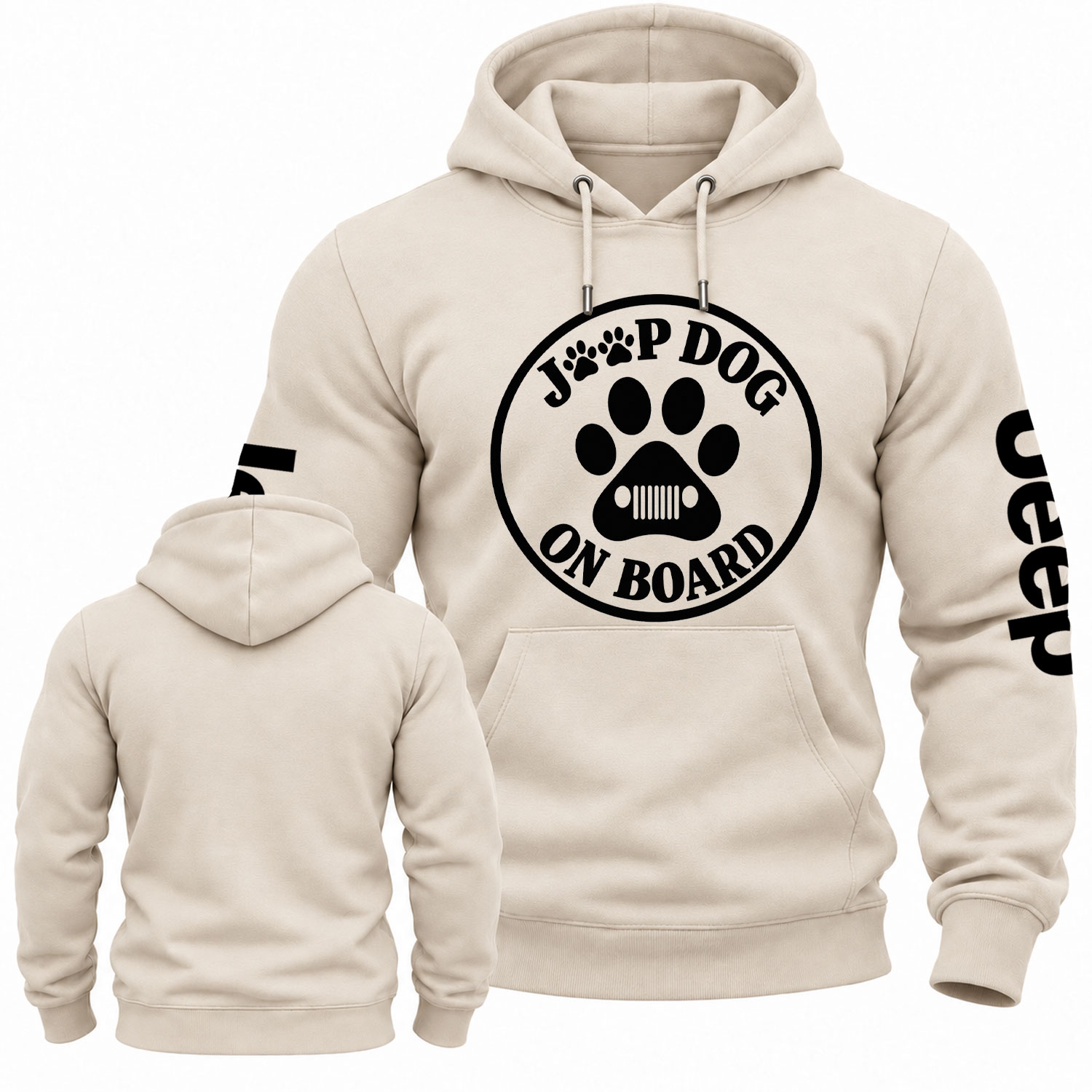Jp Dog On Board Cotton Hoodie
