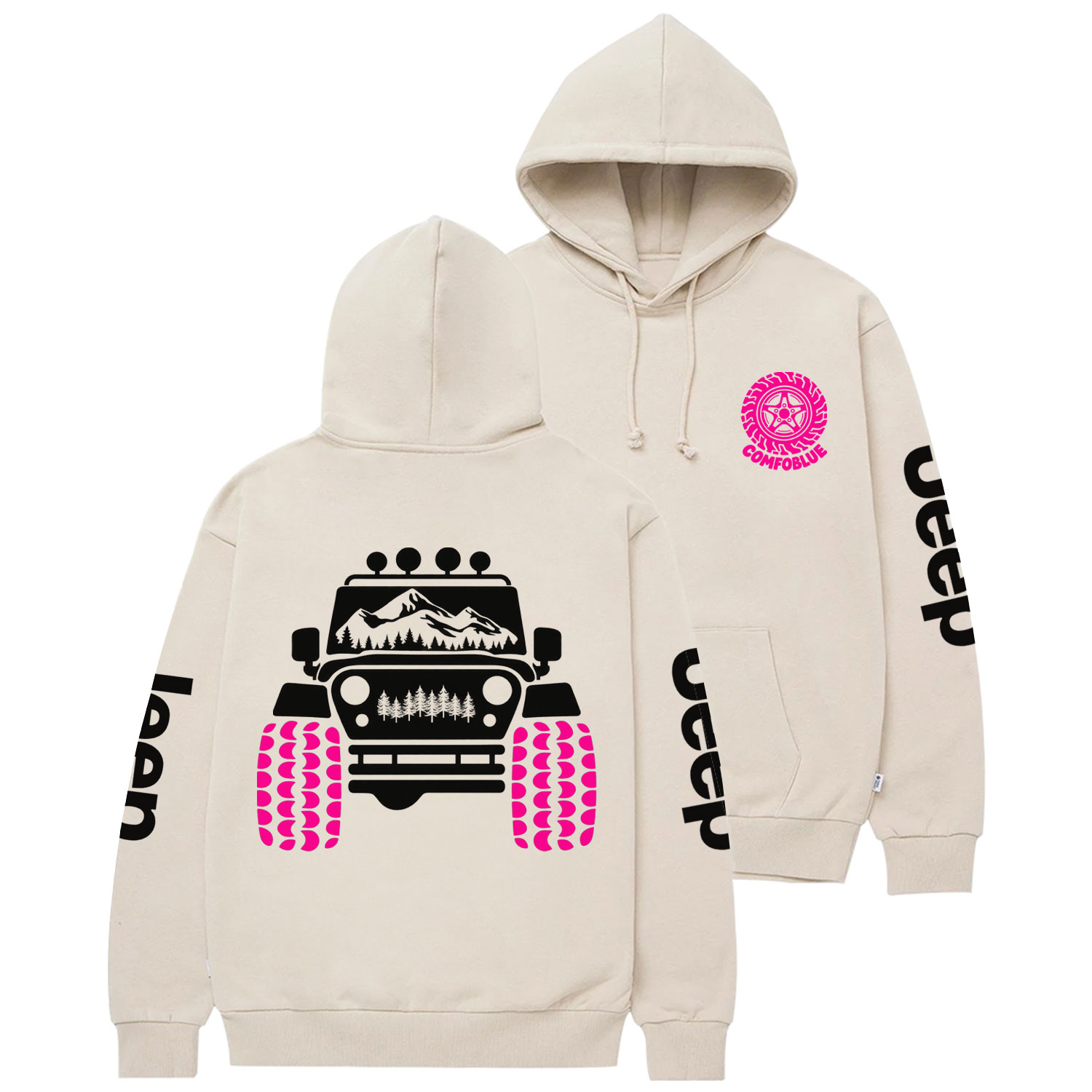 Mountain Scene Jp Cotton Hoodie