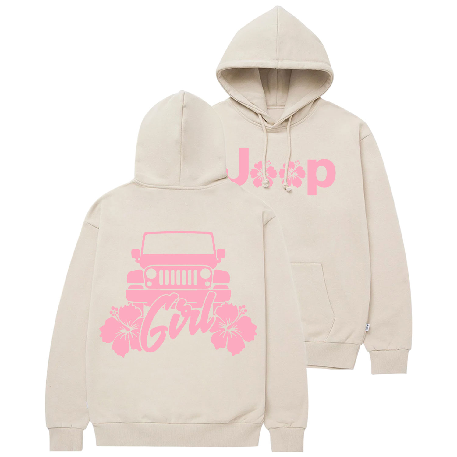 Hibiscus Flower Jp Girl Cotton Hoodie
