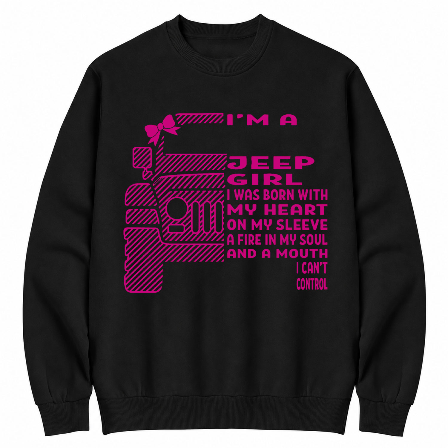 I'm A Jp Girl Bow Cotton Sweatshirt