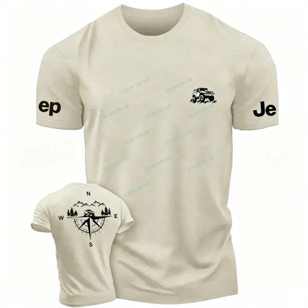 Compass Mountains And Trees Unisex Jp T-shirt