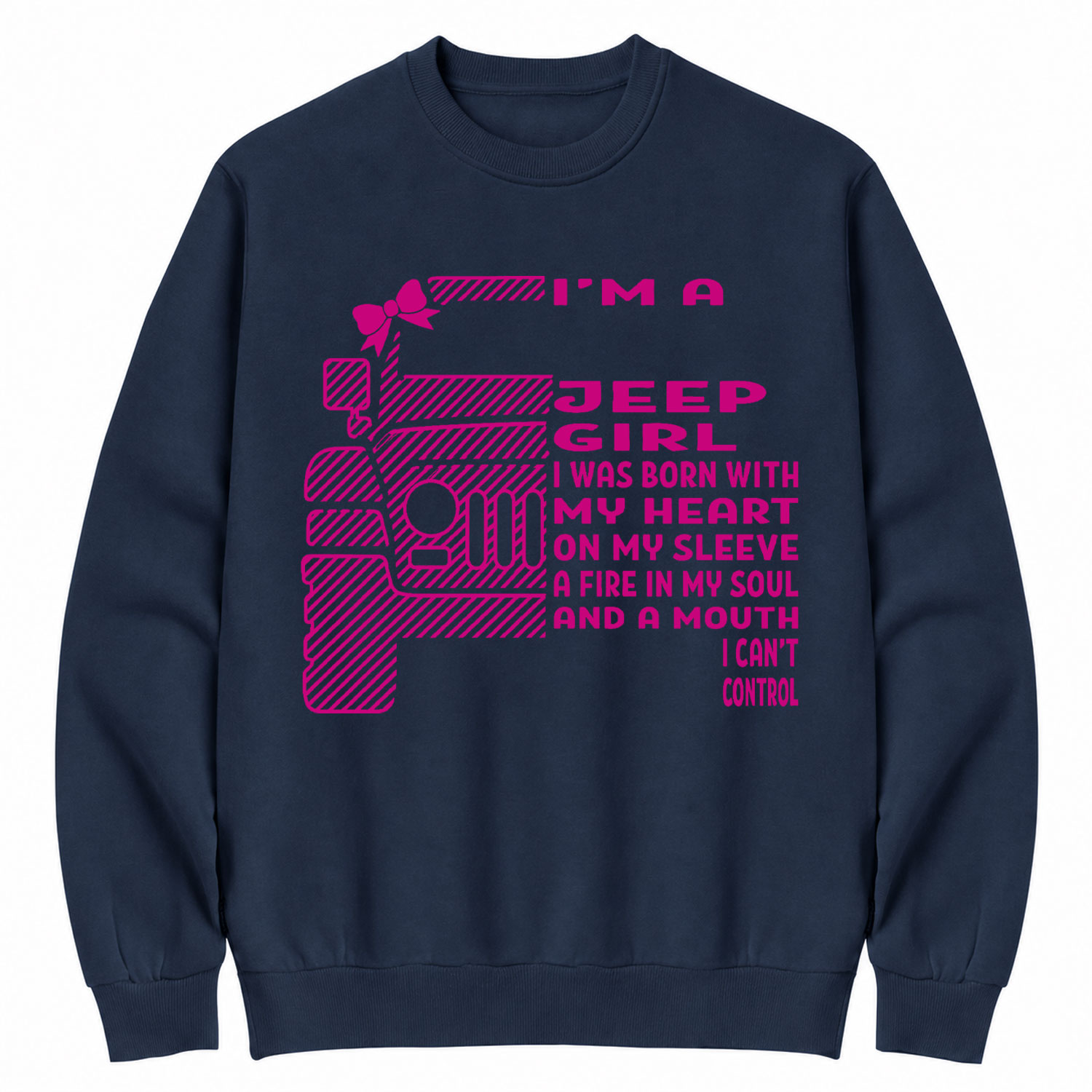 I'm A Jp Girl Bow Cotton Sweatshirt