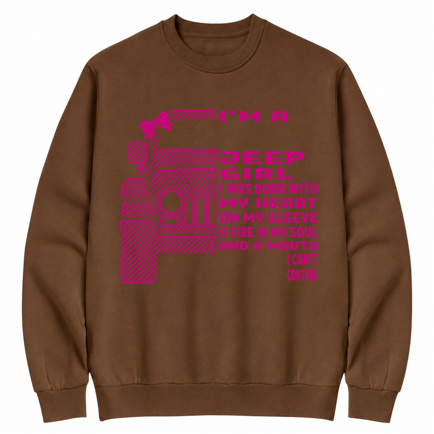 I'm A Jp Girl Bow Cotton Sweatshirt