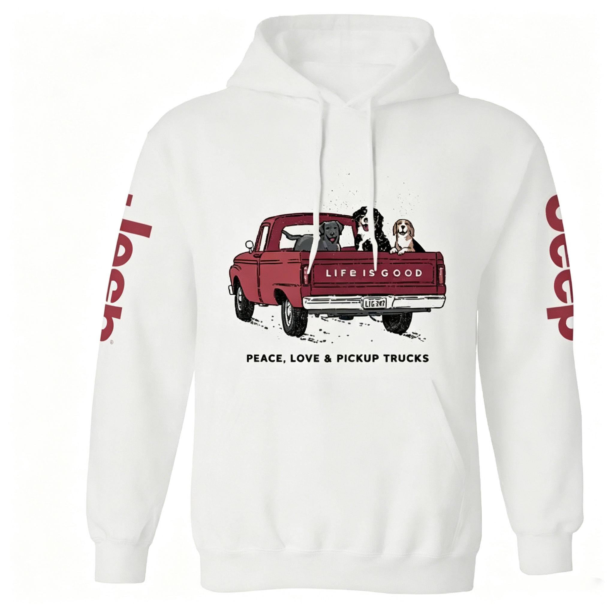 Peace Love Pickup Trucks Jp Unisex Casual Hoodie