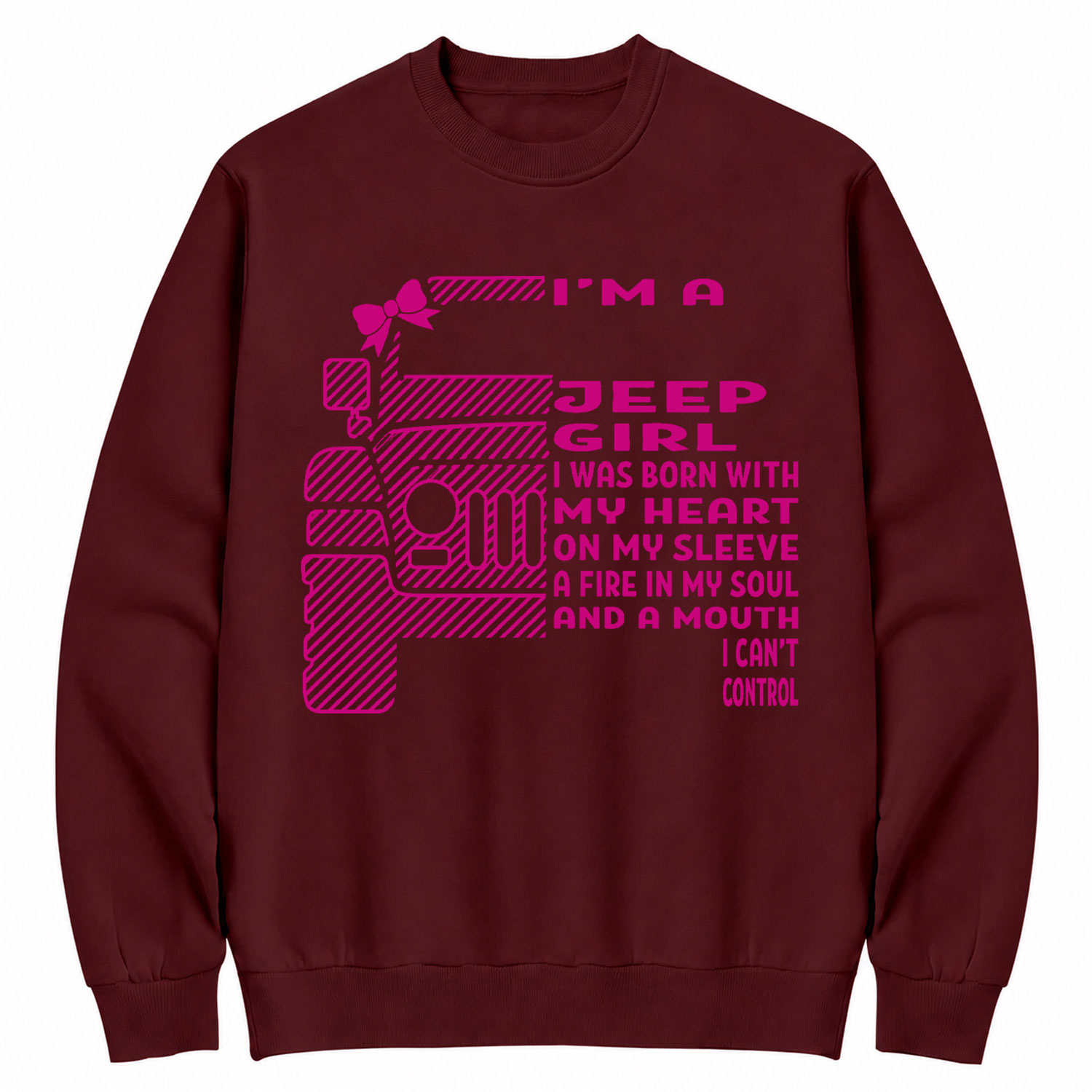 I'm A Jp Girl Bow Cotton Sweatshirt