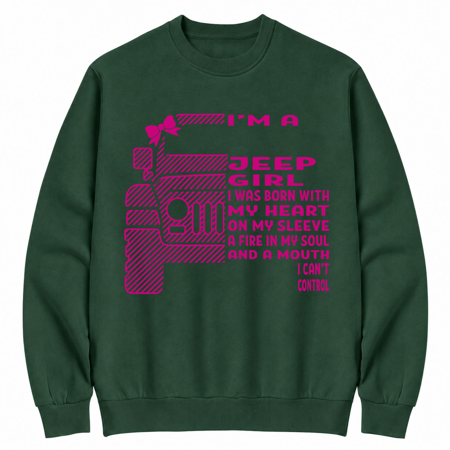 I'm A Jp Girl Bow Cotton Sweatshirt