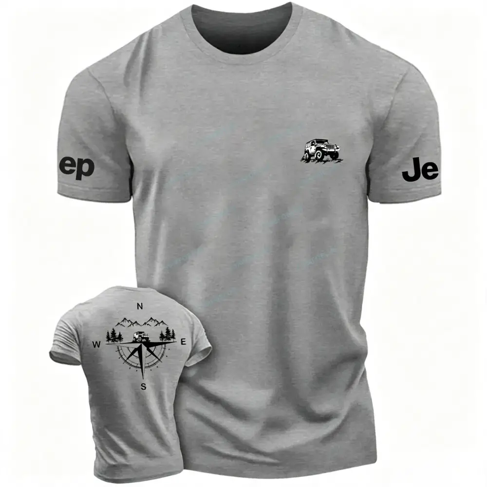 Compass Mountains And Trees Unisex Jp T-shirt