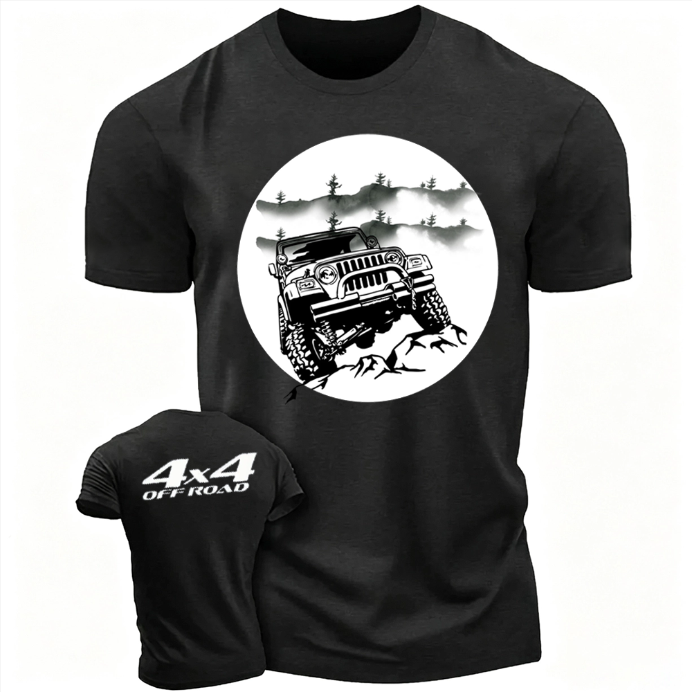 4X4 Offroad Adventure Ink Wash Painting Unisex T-shirt