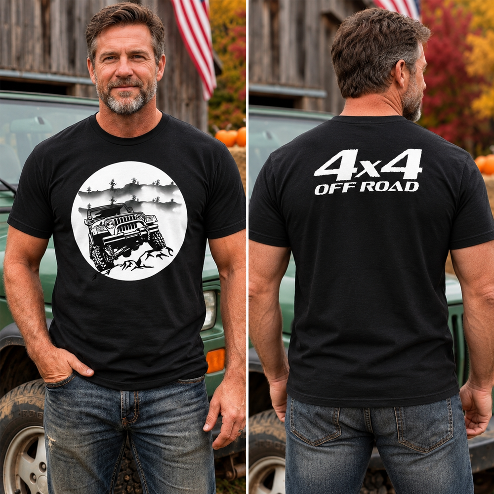 4X4 Offroad Adventure Ink Wash Painting Unisex T-shirt