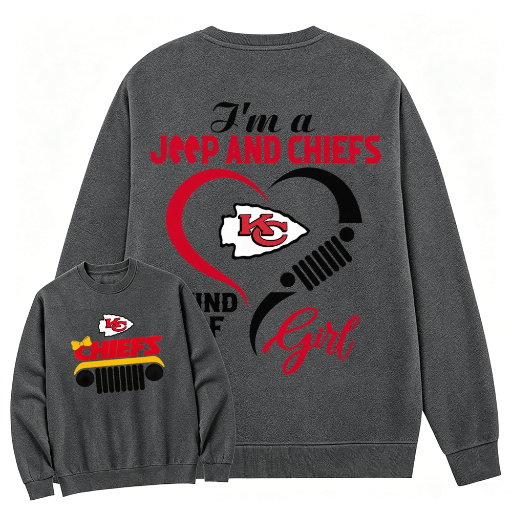 Kansas City Chiefs I’m A Jp And Cowboys Girl Cotton Sweatshirt