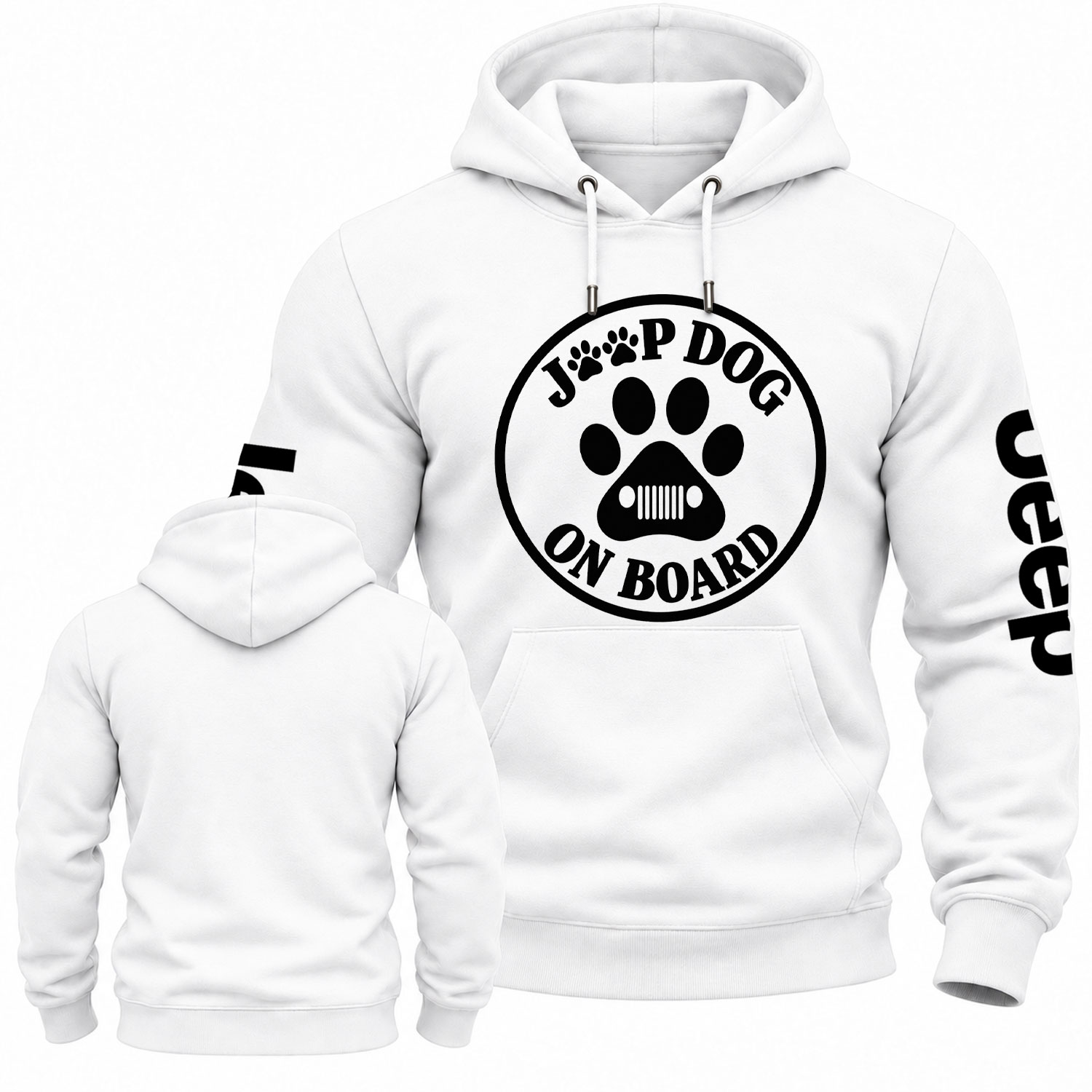 Jp Dog On Board Cotton Hoodie