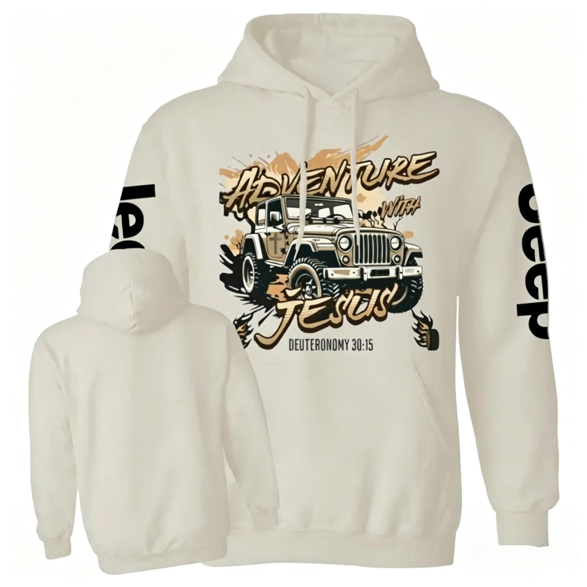 Adventure with Jesus Deut 30:15 Jp Lover Unisex Casual Hoodie
