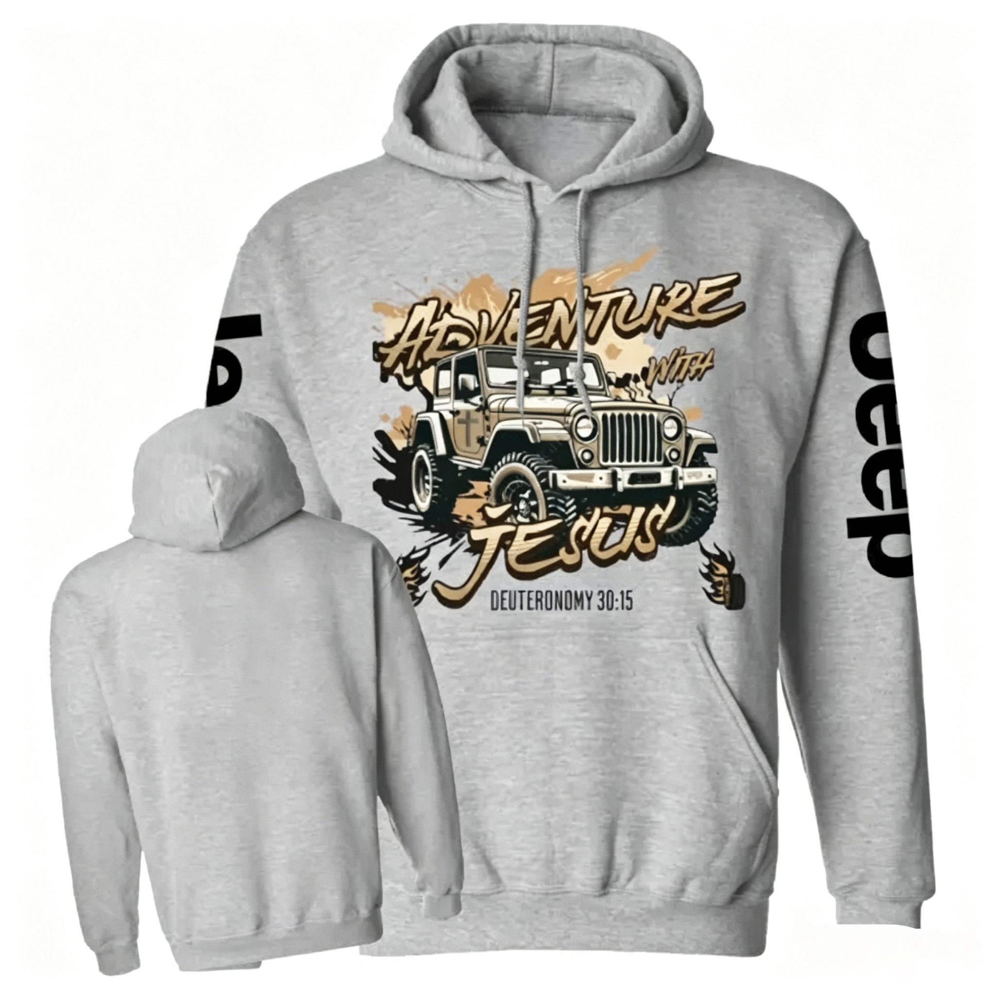 Adventure with Jesus Deut 30:15 Jp Lover Unisex Casual Hoodie