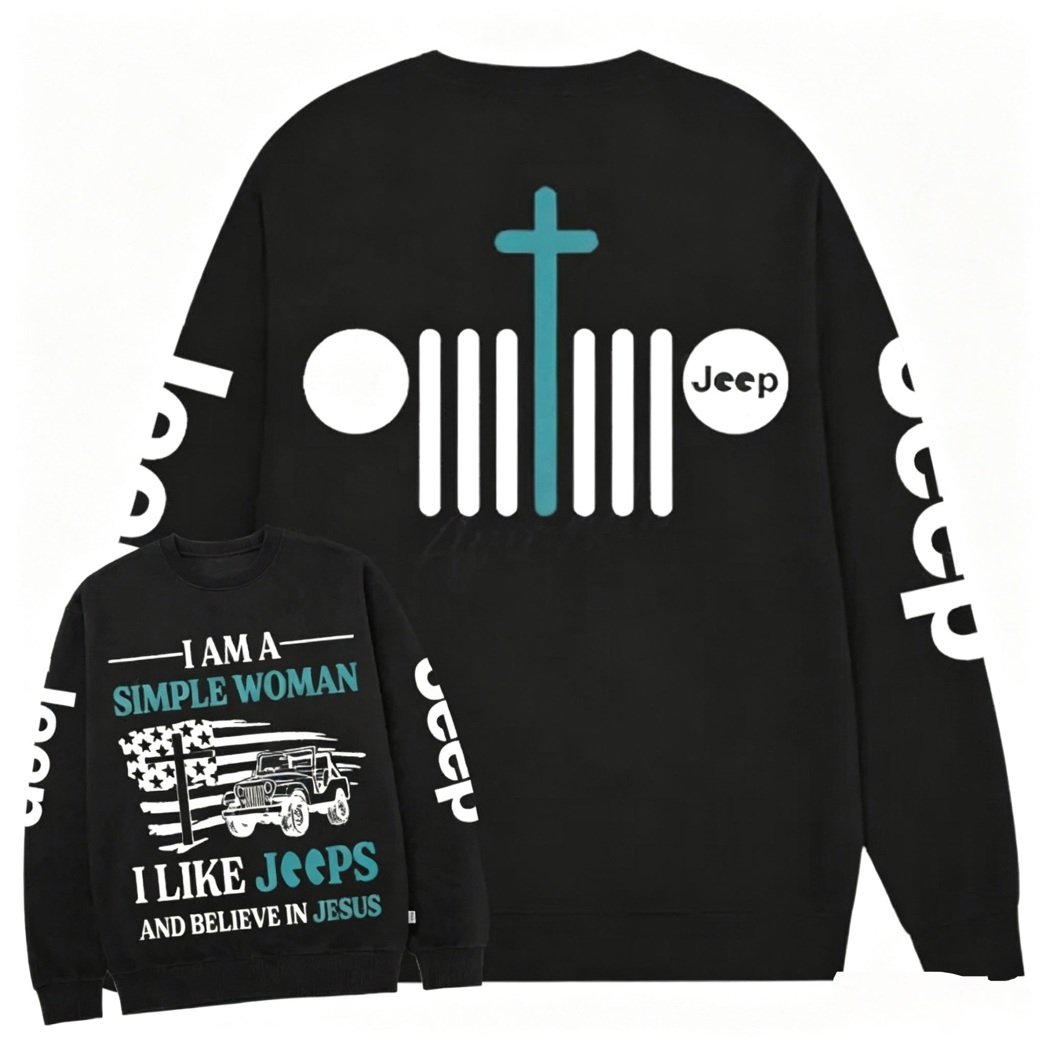 Jp I Am A Simple Woman And Believe In Jesus Crew Neck Sweatshirt