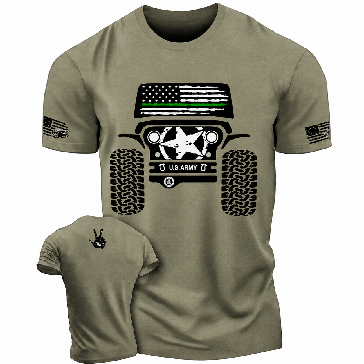 Jp Military green line Unisex T-shirt
