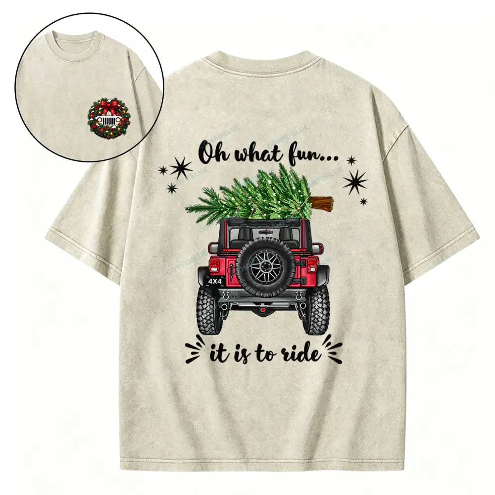 For Offroad 4x4 Truck Lover Cotton Washed T-Shirt