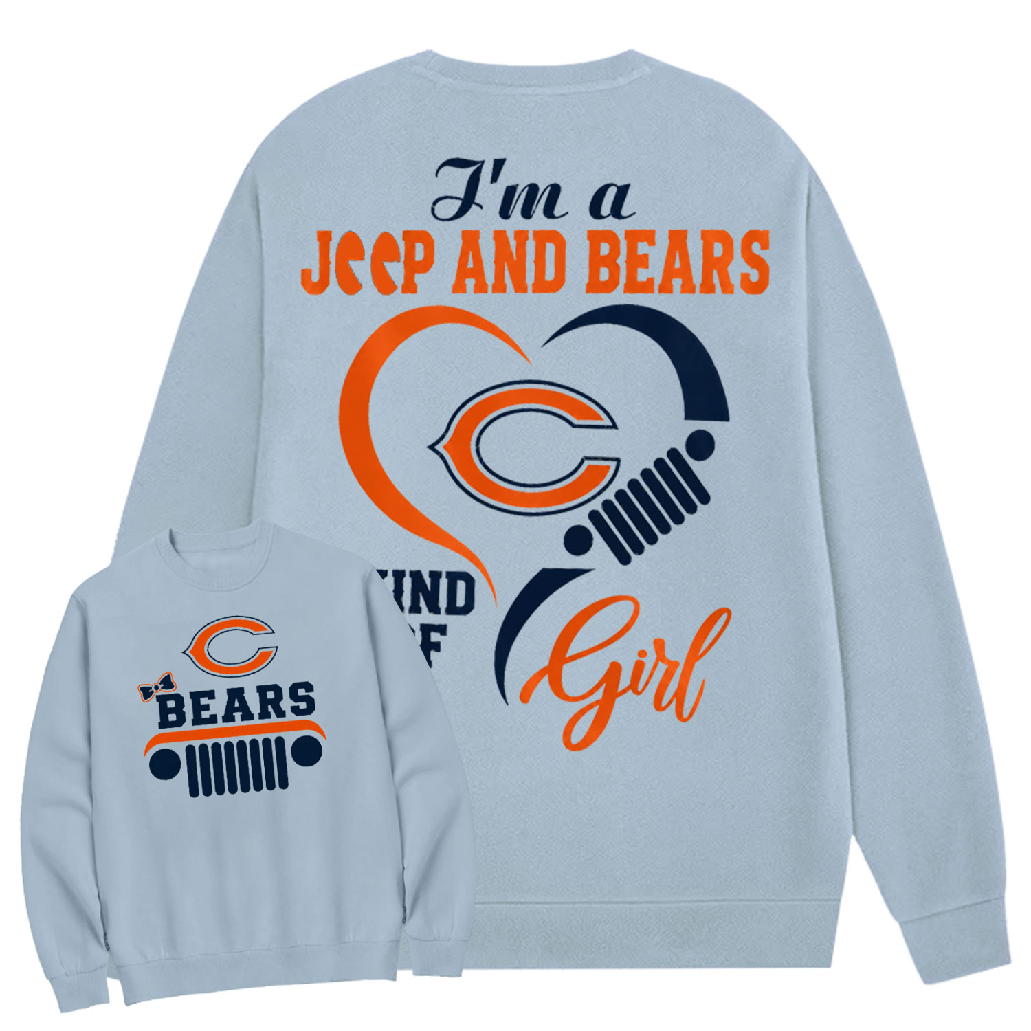 Chicago Bears I’m A Jp And Cowboys Girl Cotton Sweatshirt