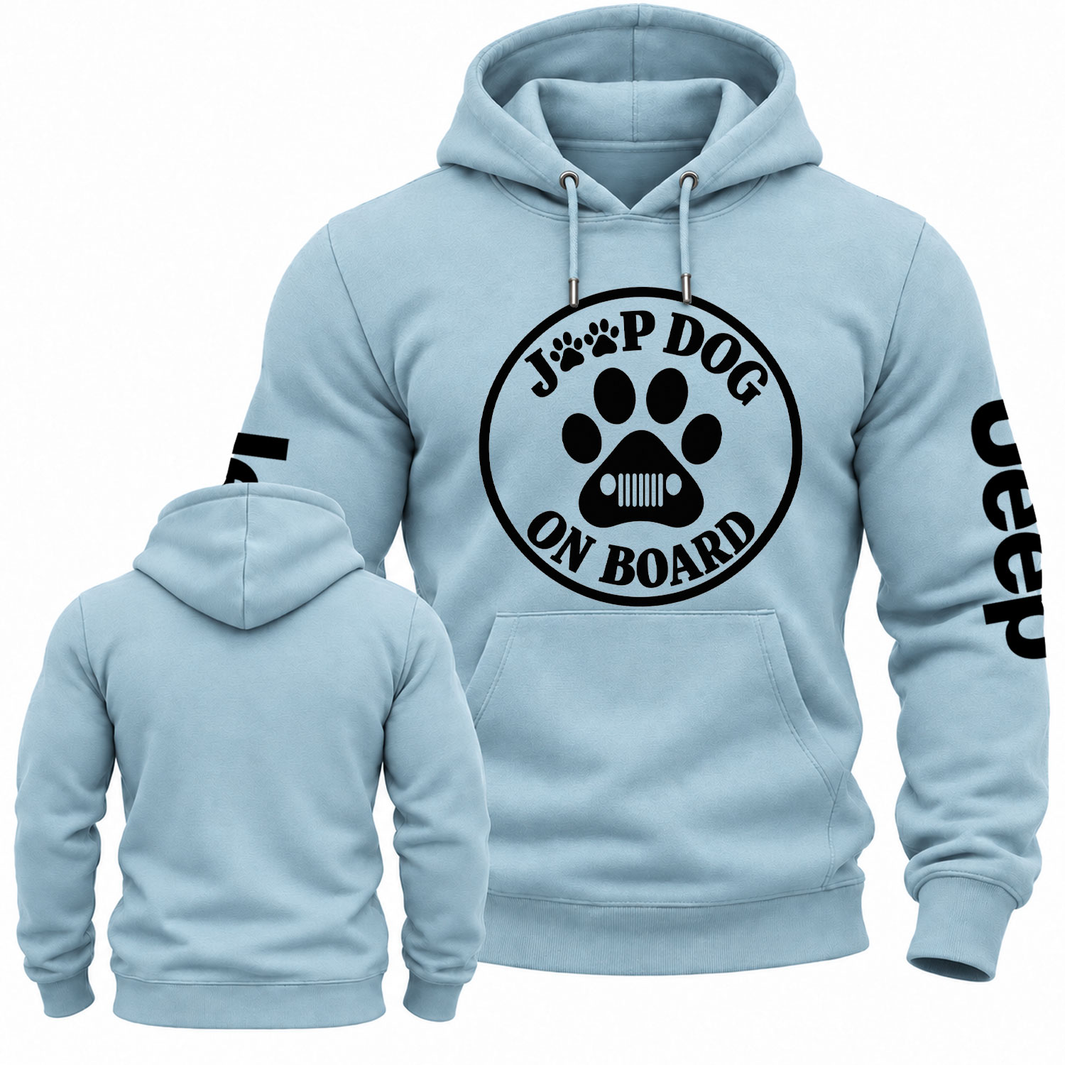Jp Dog On Board Cotton Hoodie