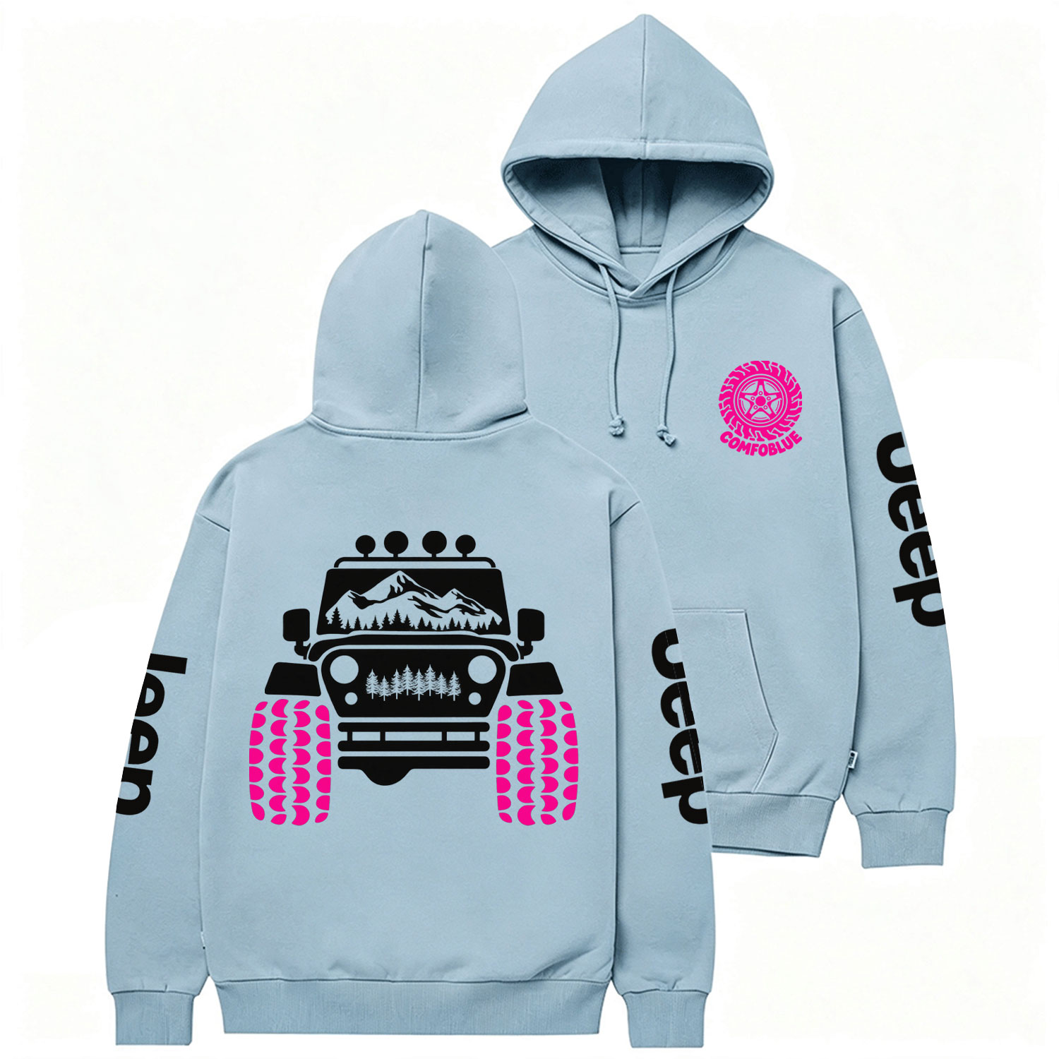 Mountain Scene Jp Cotton Hoodie