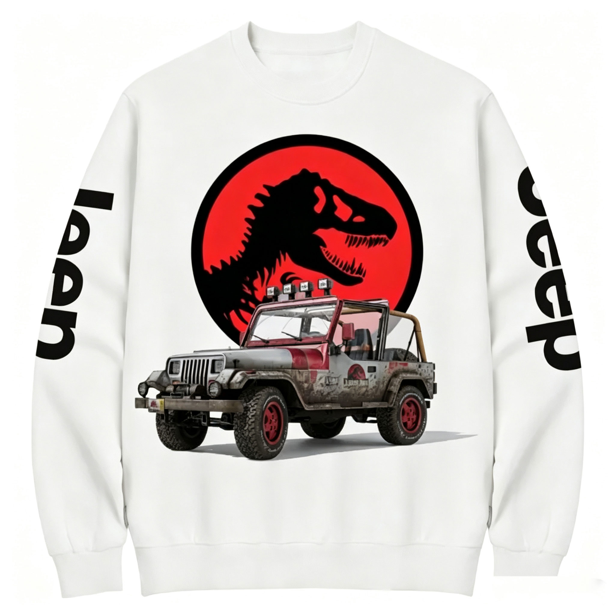 Dinosaur Jp with Red Horror Rex Unisex Sweatshirt