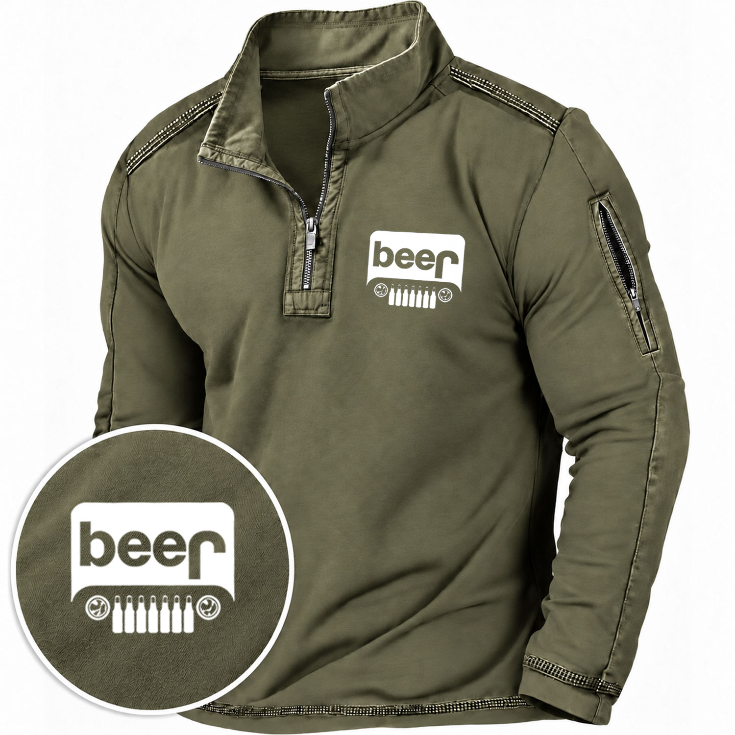 Funny Beer Overturn Jp Offroad Men Polo
