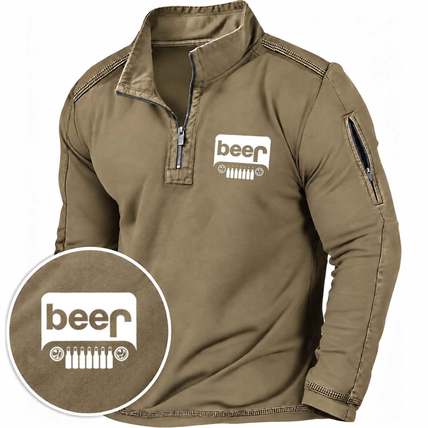 Funny Beer Overturn Jp Offroad Men Polo