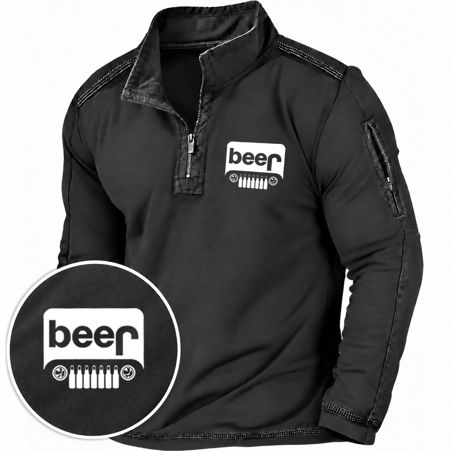 Funny Beer Overturn Jp Offroad Men Polo