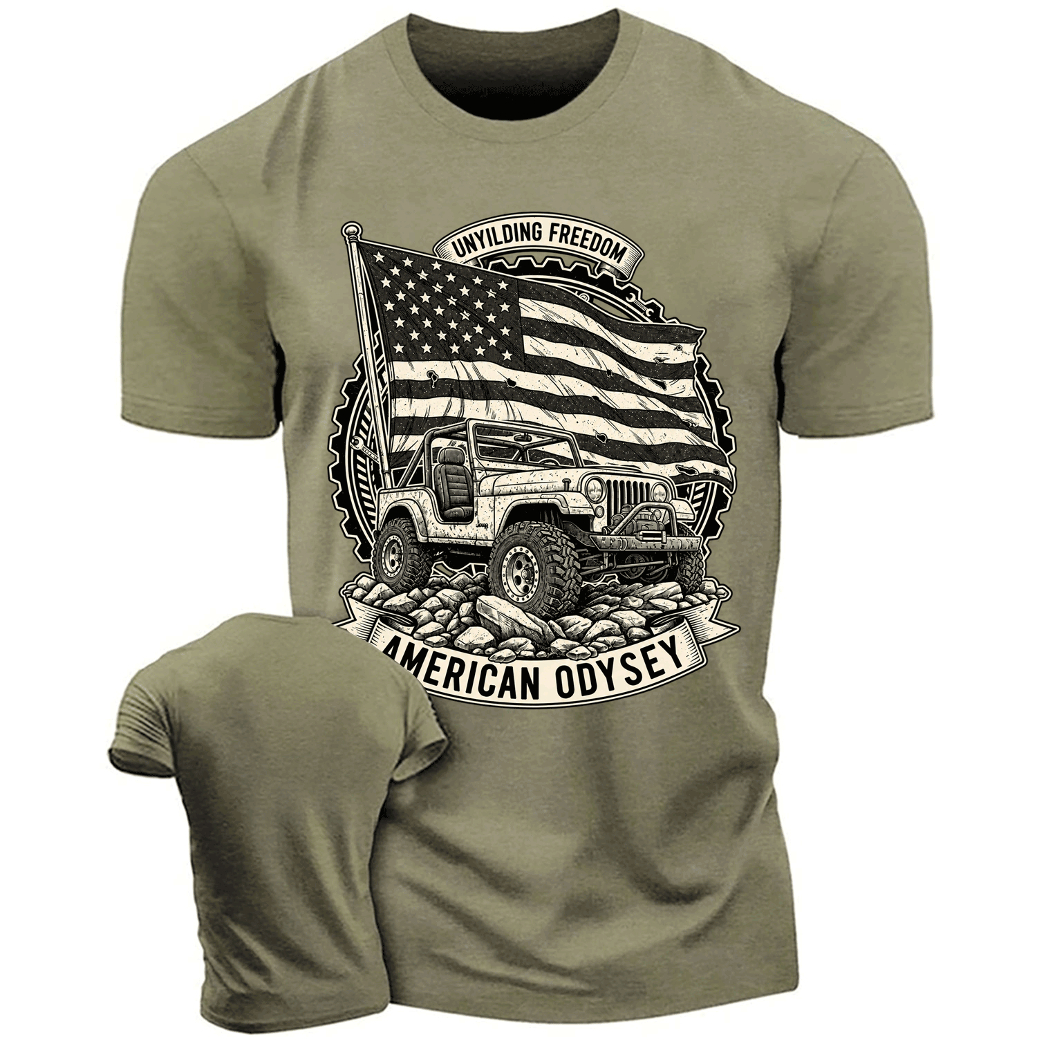 Unyielding Freedom American Odyssey Cotton T-shirt