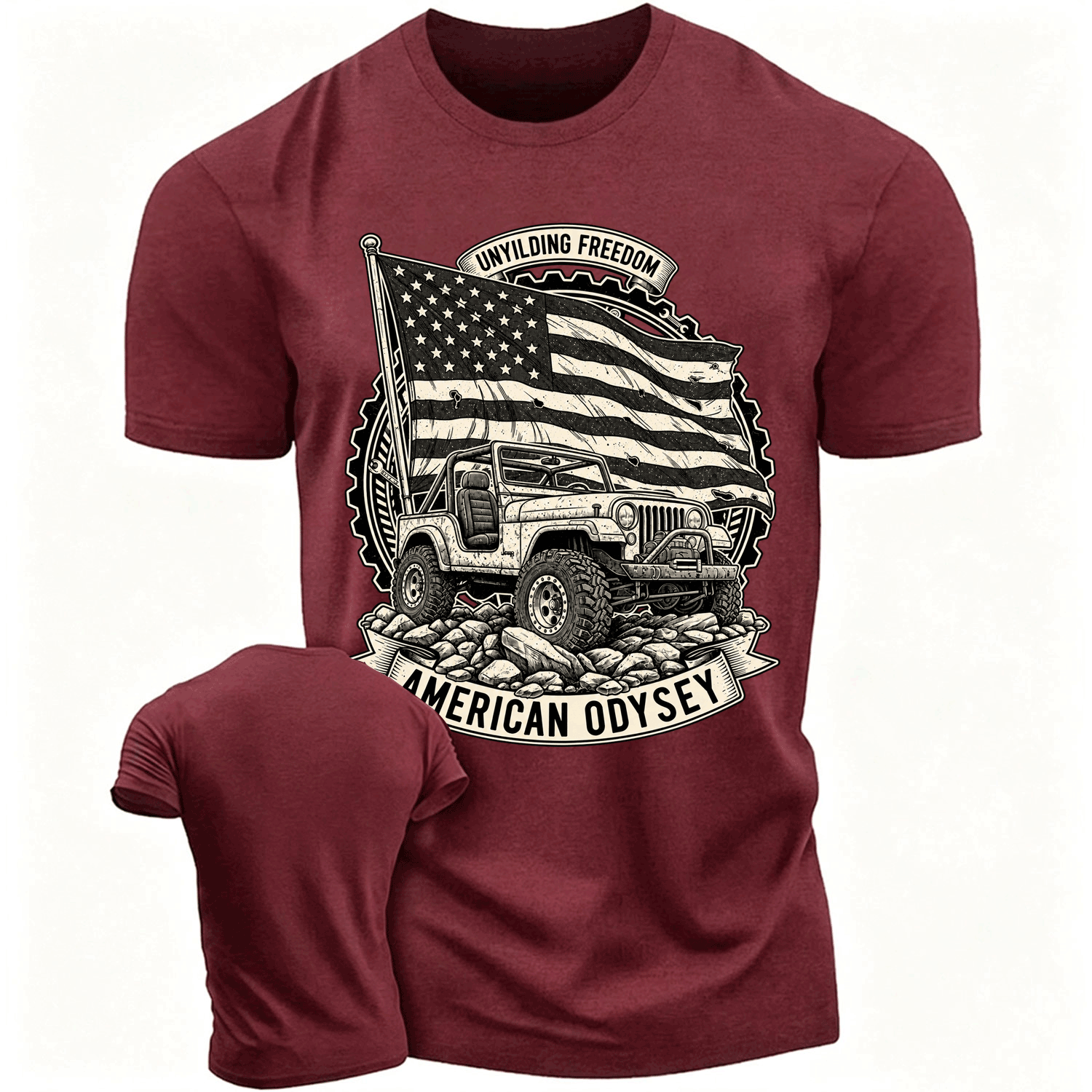 Unyielding Freedom American Odyssey Cotton T-shirt